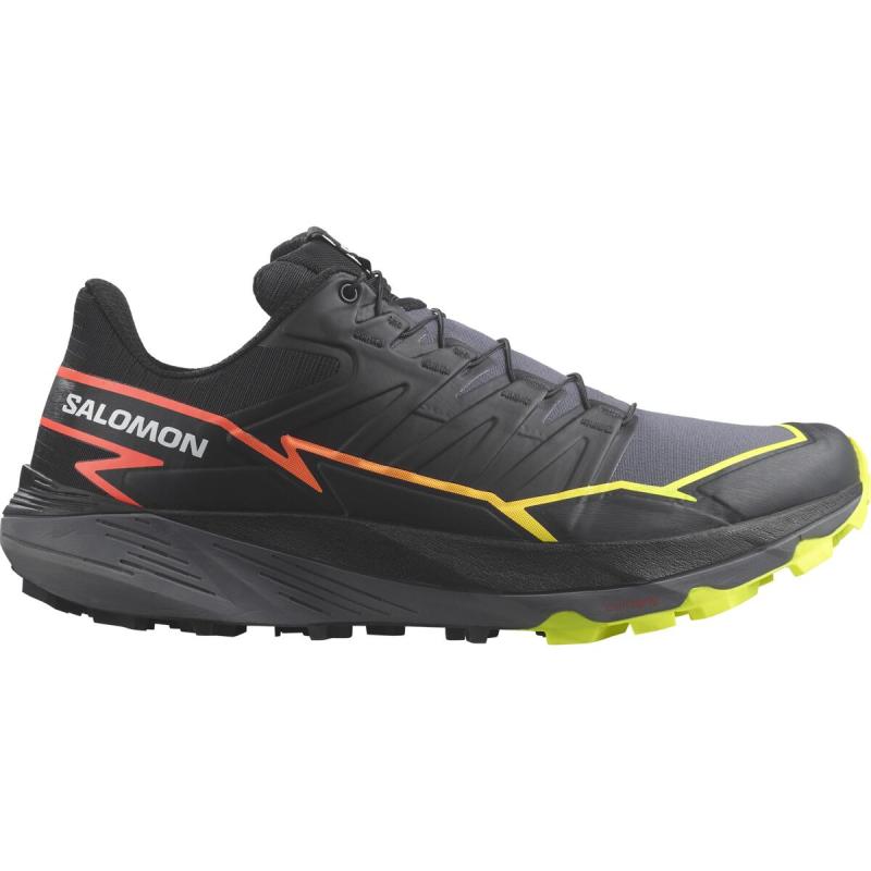 Pánska trailová obuv Salomon THUNDERCROSS Black / Quiet Shade / Neon Flame