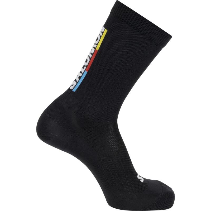 Ponožky Salomon PULSE Race Flag Crew Black / Brigh