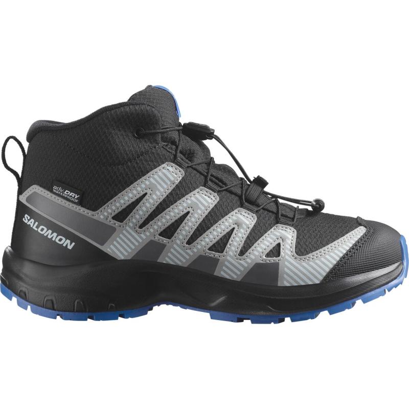 Detská nepremokavá obuv Salomon XA PRO V8 MID CSWP J Black / Monument