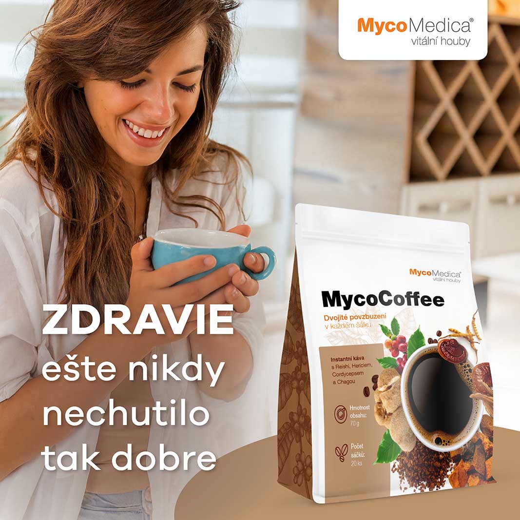 MycoCoffee - Zdravá káva, ktorá dokáže viac. Mycomedica Novinka 2025 - Káva s vitálnymi hubami.