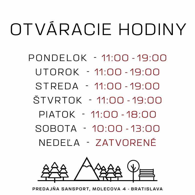 Otváracie hodiny predajne Salomon - Sansport Bratislava Molecova 4