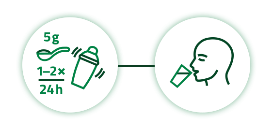 zeleny jacmen davkovanie pouzivanie prasok zdravie navod vyziva sansport