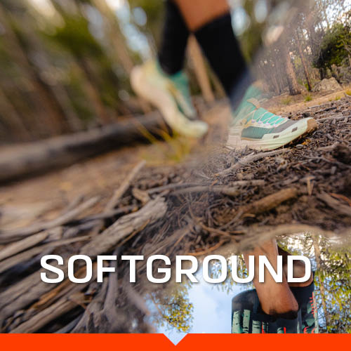 Softground, blatistý mäkky bežecký terén a sneh.