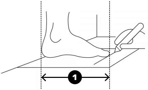 Ako si správne zmeriam chodidlo? Veľkostná tabuľka obuvi Salomon